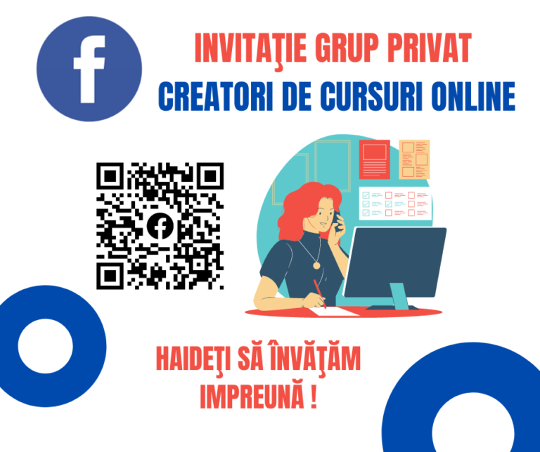 Creatori de cursuri online - grup privat de Facebook