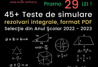 48 Teste de matematica pentru Evaluarea Nationala (selectie 2022-2023), rezolvari integrale, format PDF