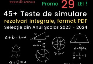 45 Teste de matematica pentru Evaluarea Nationala, selectie 2023-2024, rezolvari integrale, format PDF
